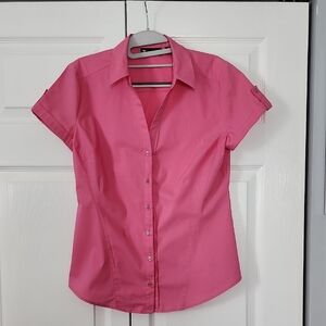 Chic Pink Button-Down Shirt for Women
